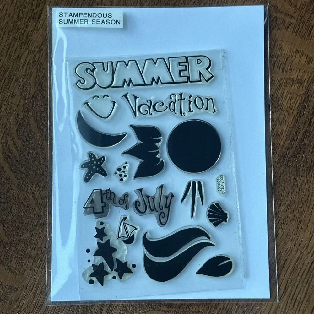 Stampendous Clear Stamps Summer Season Perfectly SSC009 vacation 4th of july